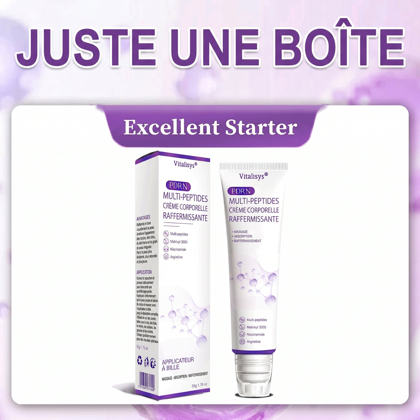 Boutique officielle✅ : Vitalisys® PDRN Crème Corps avec Roller 🎉 – Anti-âge, hydratation, fermeté et régénération. Pour un teint unifié, traite acné, taches pigmentaires et verrues 💎